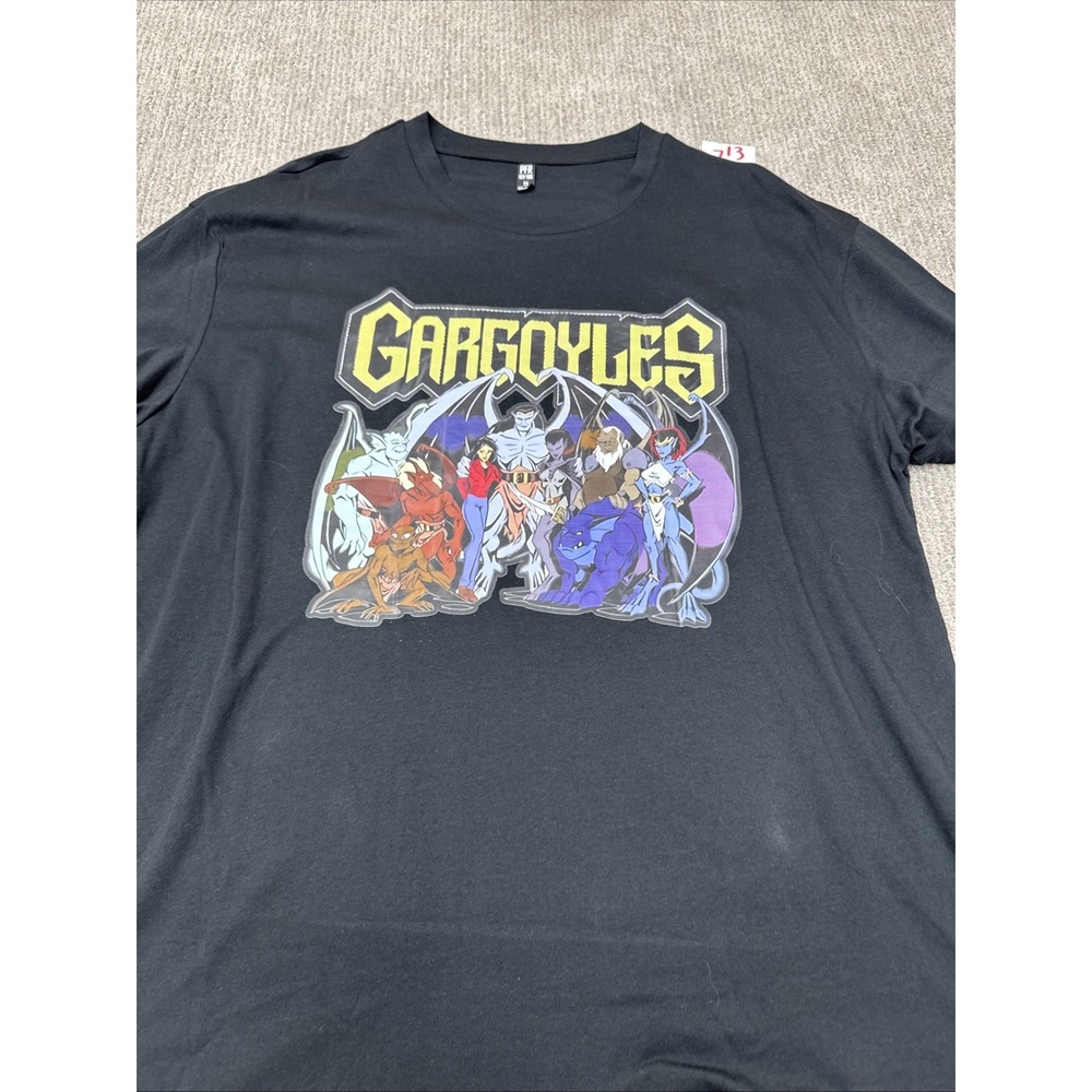 Two Xl Black Gargoyle Graphic T #713